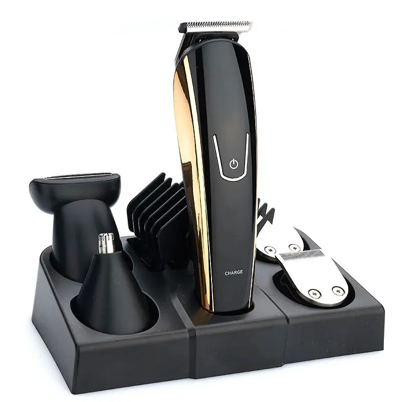 

Мужская машинка для стрижки волос 5 в 1, электрический триммер для бороды, бритва, перезаряжаемая Бритва для усов, инструменты для укладки, ев...