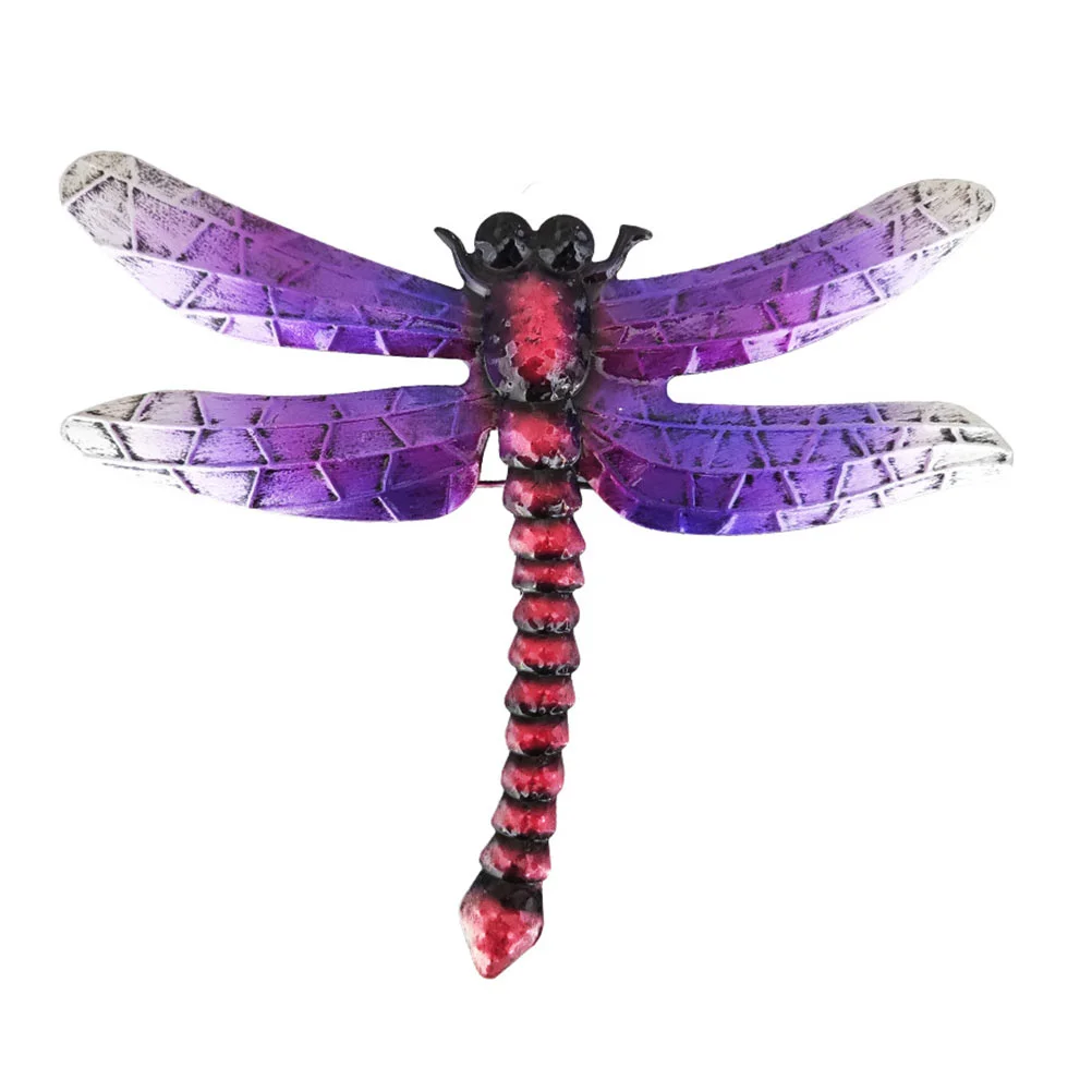

Wall Dragonfly Metal Decor Outdoor Garden Sculpture Iron Hanging Sculptures Animal 3D Decorations Decoration Insect Stickers