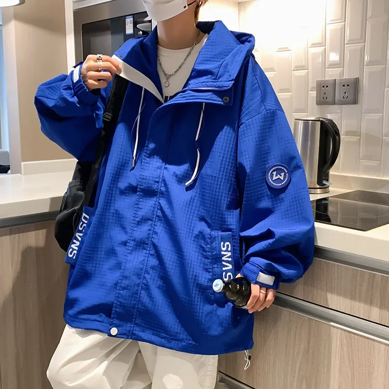 

Klein Blue Jacket Men's Spring and Fall Models Loose Trend Tide Spring Jacket Punching Jacket Casual Clothes