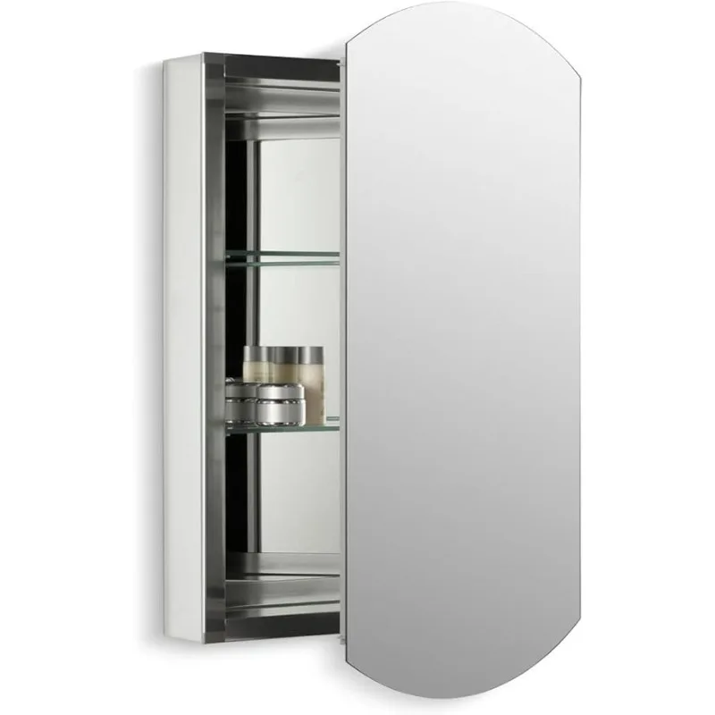 

KOHLER 3073-NA Archer 20" W X 31" H Aluminum Single-Door Bathroom Medicine Cabinet with Mirror, Recessed