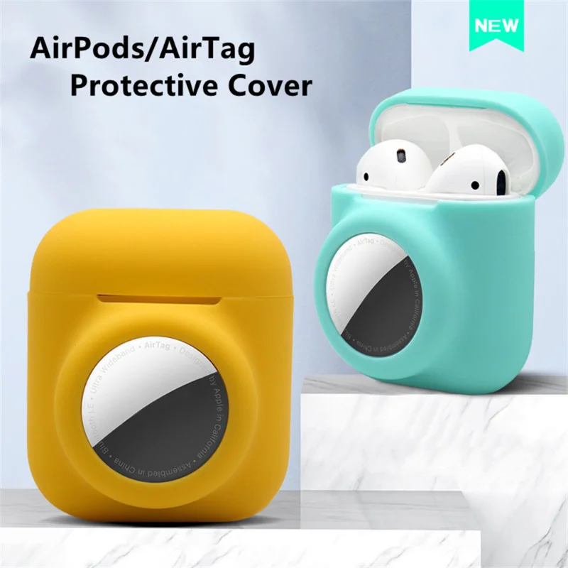 

Fashion 3D Cute 2 in 1 Soft Silicone Cases For Apple AirPods AirTag Earphones Loss Prevention Accessories Smart Watch Cover