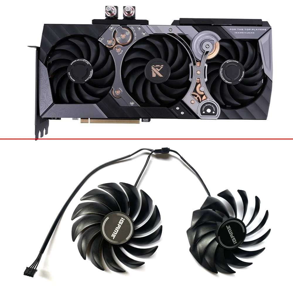 

DIY 90MM 4PIN RTX3090 TI GPU FAN For Colorful iGame GeForce RTX 3090 kudan Cooling Fans
