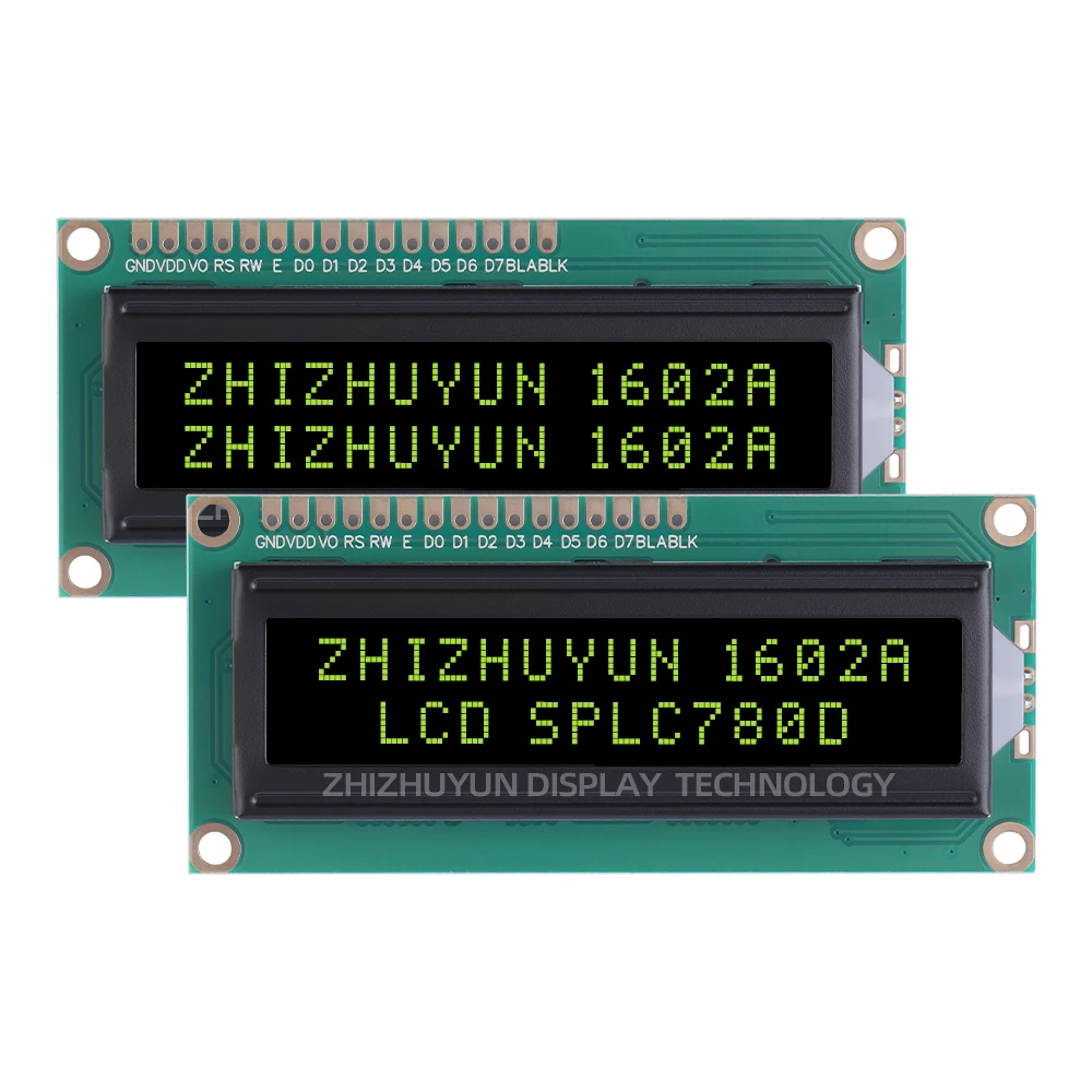 LCD1602A Английский японский символ Библиотека Экран персонажей BTN Черная пленка