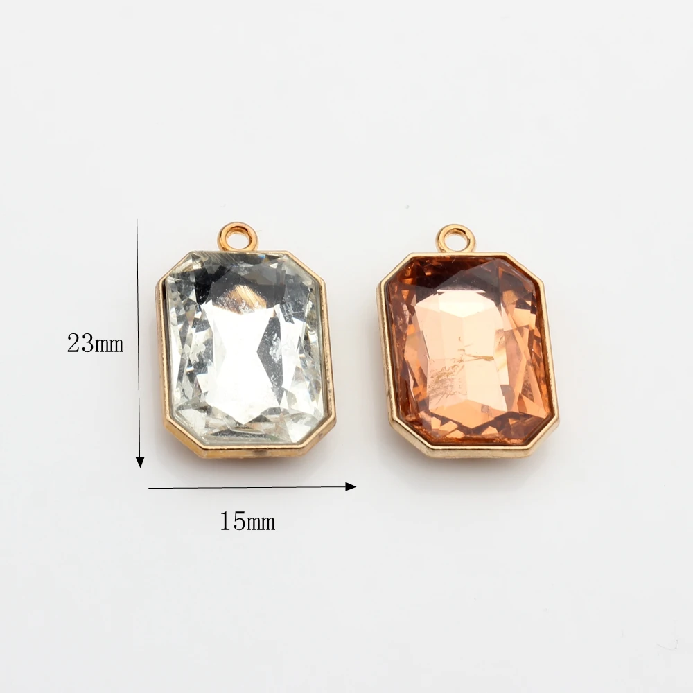 Очаровательные Подвески из цинкового сплава с разноцветными кристаллами