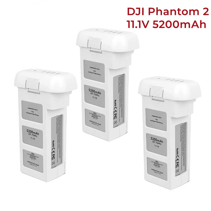 

1-3 DJI Phantom 2 11.1V 5200mAh 10C LiPo Intelligent Flight Battery Replacement Compatible with DJI Phantom 2,Phantom 2 Vision
