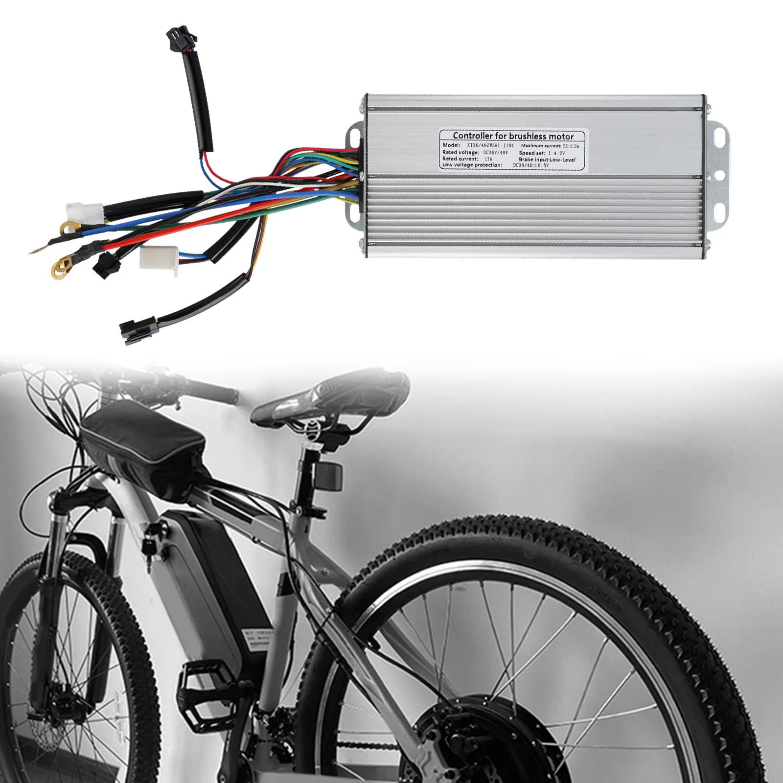 Контроллер Ebike KT-35A 36 В 48 1000-1500 Вт Бессенсорный бесщеточный контроллер двигателя