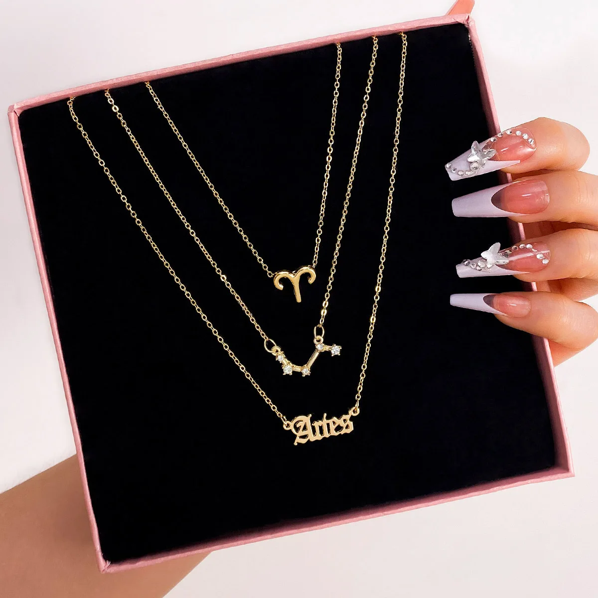 Ожерелье с 12 знаками зодиака Водолей Овен Близнецы Рыбы Лев Стрелец многослойное