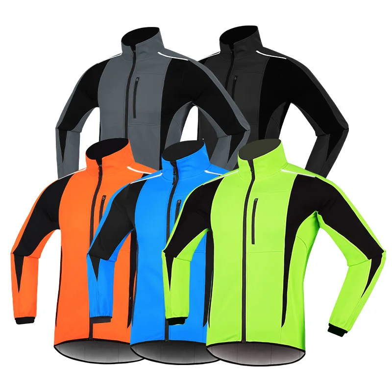 

Winter Warm Up Thermal Fleece Reflective Cycling Jacket Bicycle MTB Road Bike Clothing Windproof Waterproof Long Jersey