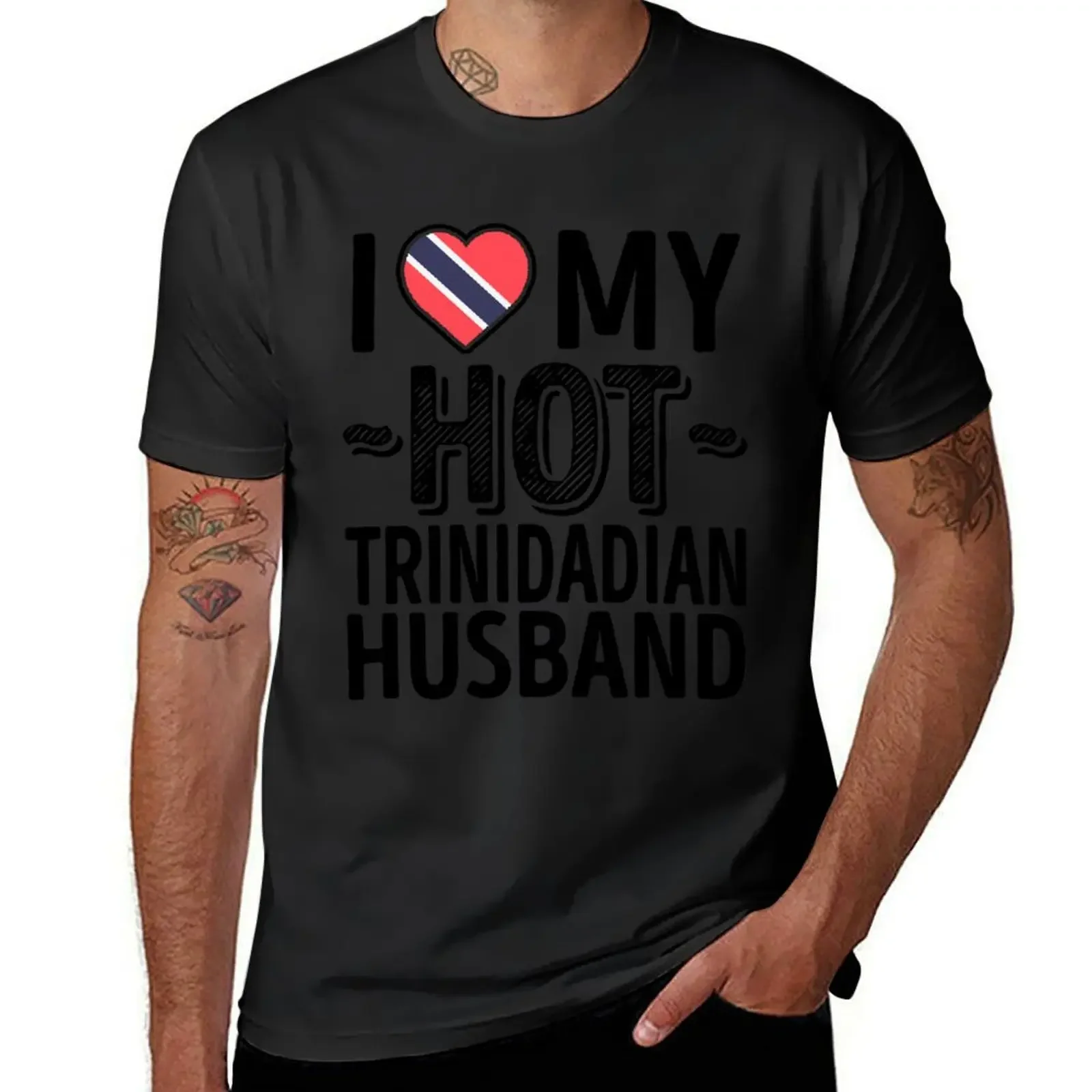 Мужская футболка с надписью I Love My HOT Trinidadian