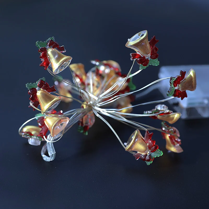 Рождественская гирлянда елка снеговик колокольчики праздничная вечеринка