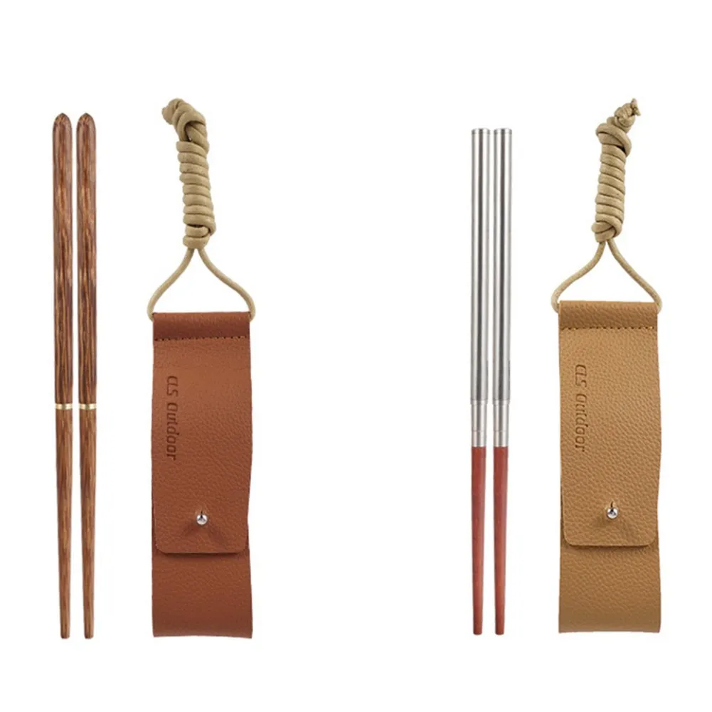 

Ultralight Folding Wooden Chopsticks Solid Portable Reusable Outdoor Camping Tableware Tools