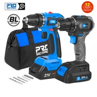 20v21v brushless electric drill 40nm45nm cordless driller driver screwdriver li ion battery electric power drill by prostormer