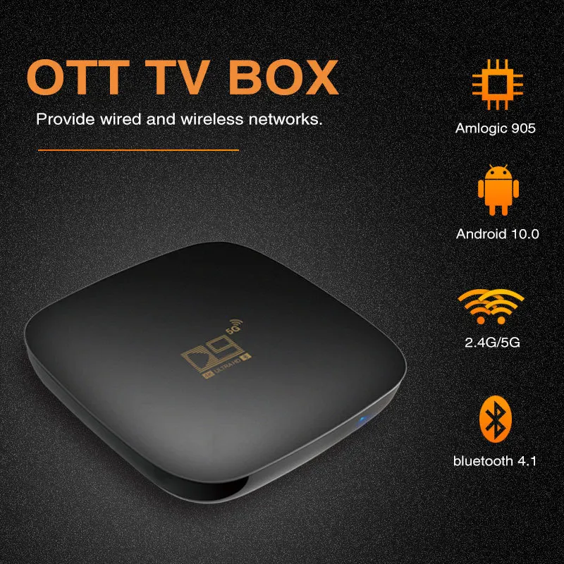 

5g Smart Wireless Tv Box 4k HD Media Player 1g+8g Wifi Set Top Box Digital Satellite Receiver HD Internet Tv Box