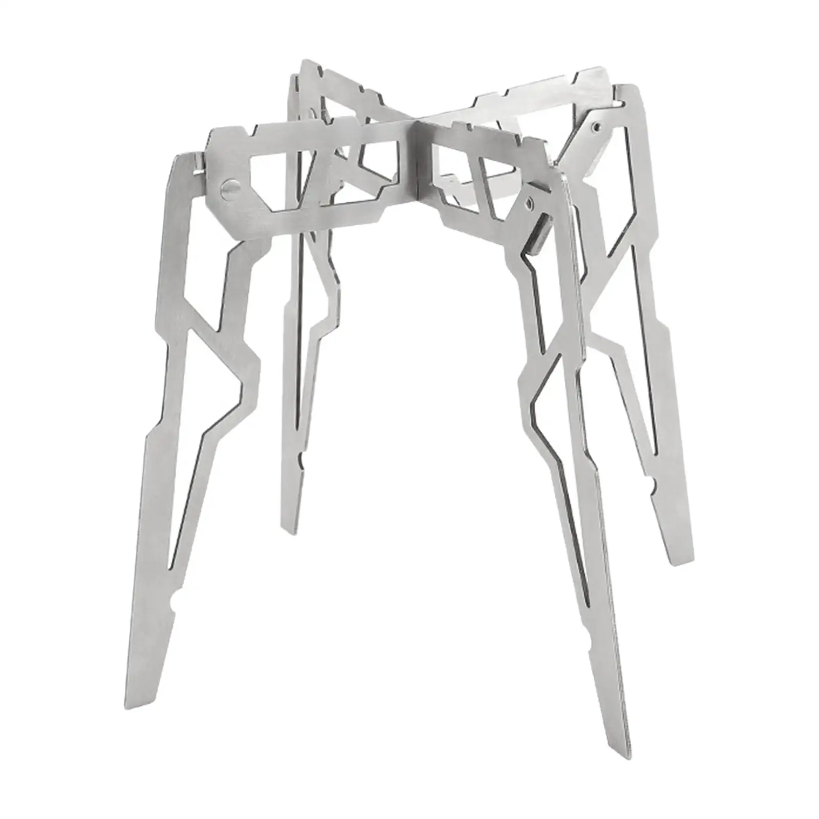 

Stainless Steel Campfire Stand Support Bracket Folded Camp Grill Rack Furnace Holder for Camping, BBQ, Outdoor, Fishing, Hiking