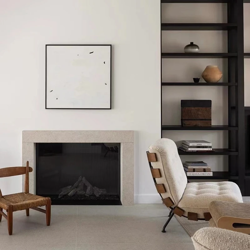 Итальянский дизайнерский стул для отдыха деревянный простой гостиной кресло в