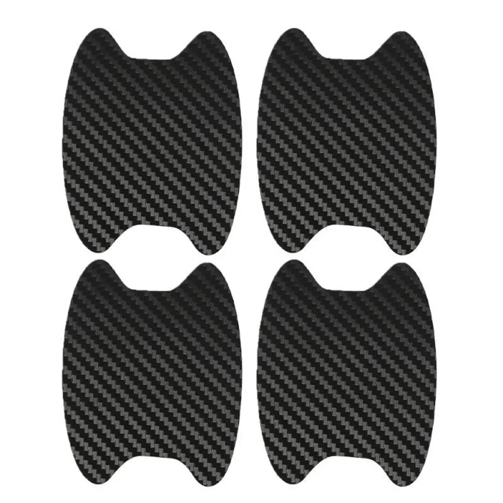 4 шт./компл. текстура из углеродного волокна автомобильная дверная ручка наклейка