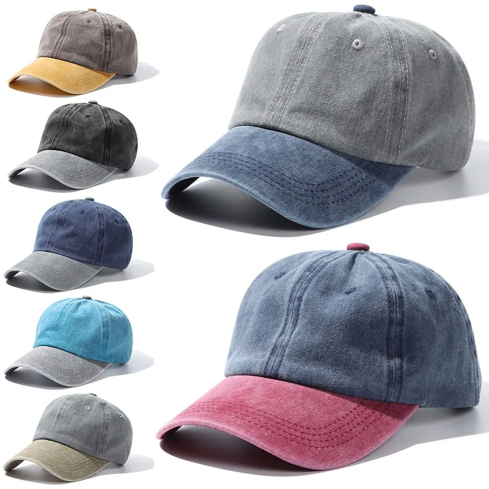 

10colors WASHED DENIM Baseball Cap Distressed Faded Caps Sunscreen Hats Adjustable Baseball Hats Outdoor Sports Hats
