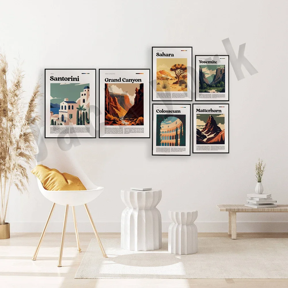 Постер Zhongling в виде пагоды Японии Аризоны Сахары Африки Египта Судана Ирландии