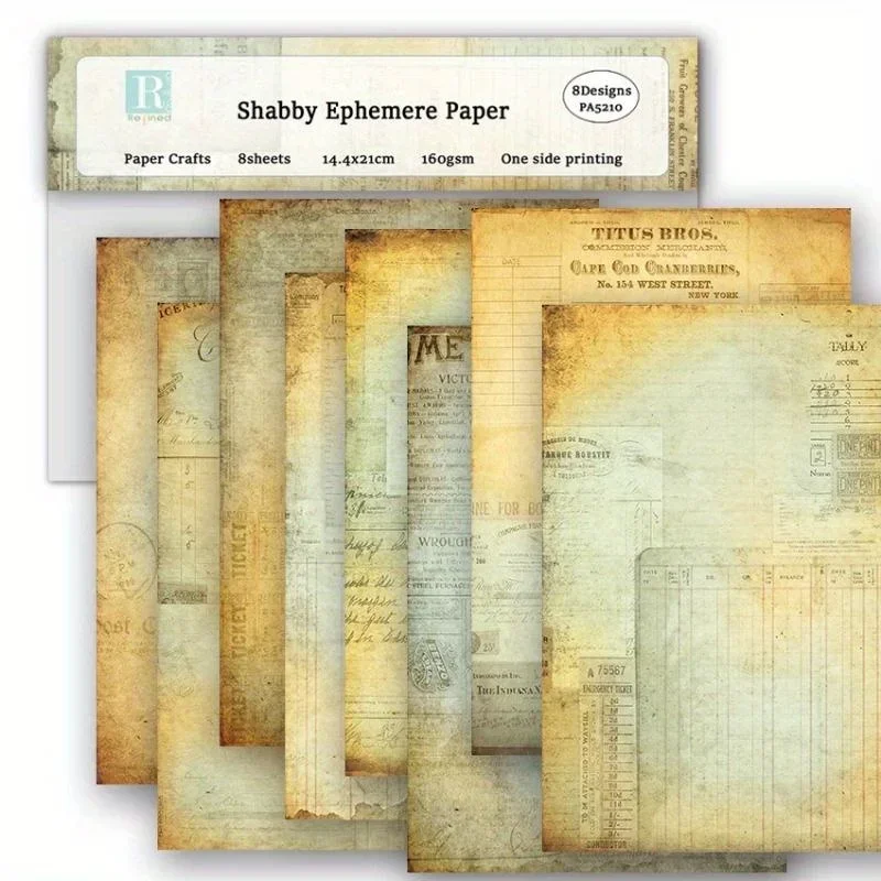 Винтажный Картон Для Декупажа Изношенный И Эфеморный Дизайн