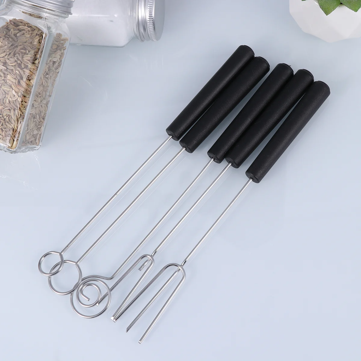

Chocolate Fork Dipping Tool Candy Set Forks Diy Fondue Handle Chef Barbecue Coffee Dipper Supplies Baking Styling Decorative