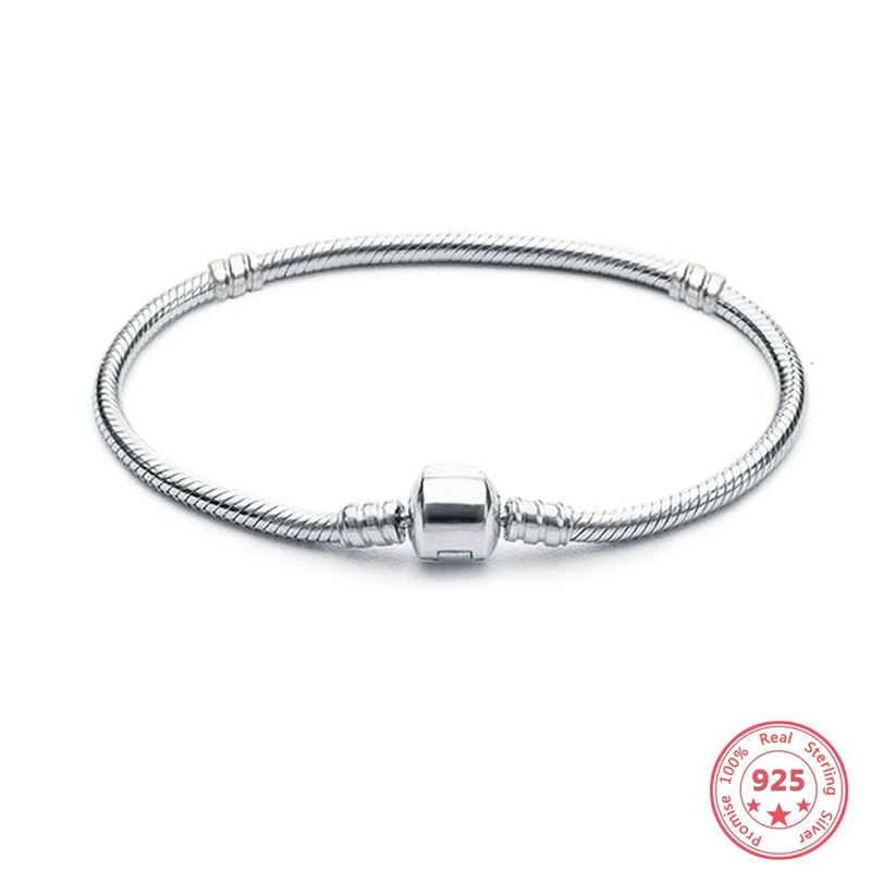

100% 925 Sterling Silver Long Snake Chain Bracelet Wedding Jewelry Women Pulseras De Ley Silver 925 Jewelry Mujer Gemstone Women
