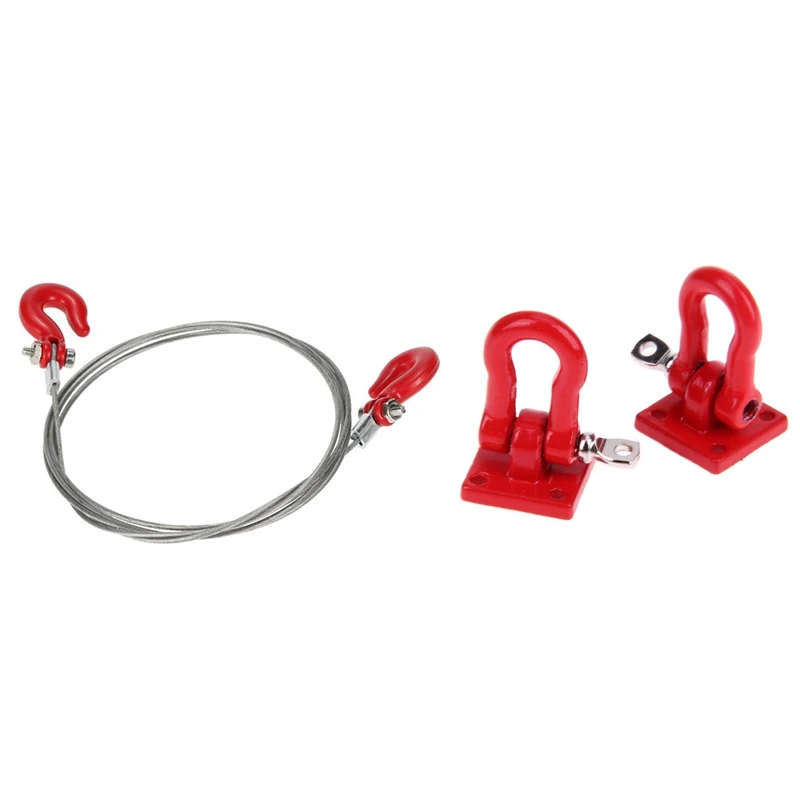 

1 пара крючков для прицепа масштаб 1: 10 аксессуар для радиоуправляемой модели грузовика и 1 шт. 1: 10 металлическая проволока для трейлера