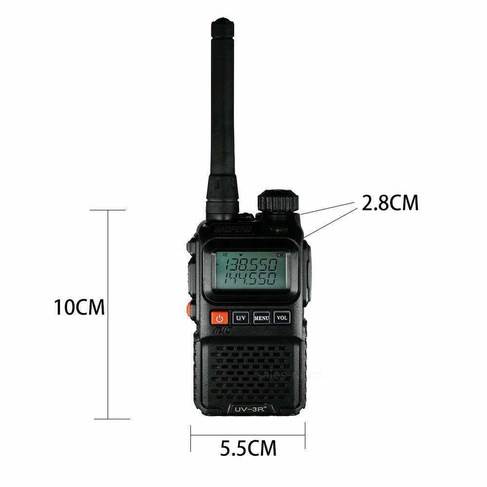 BaoFeng walkie talkie UV-5R 2pcs/lot two way radio baofeng uv5r 128CH 5W VHF UHF 136-174Mhz & 400-520Mhz