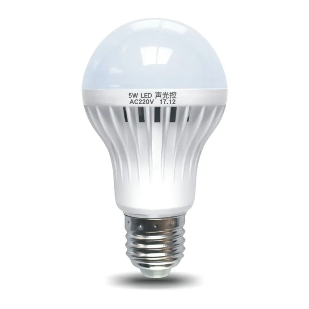 

Sound And Light Control Sensor Light E27 Motion Detector Led Bulb Lamp Stair Hallway Pathway Corridor Night Lighting