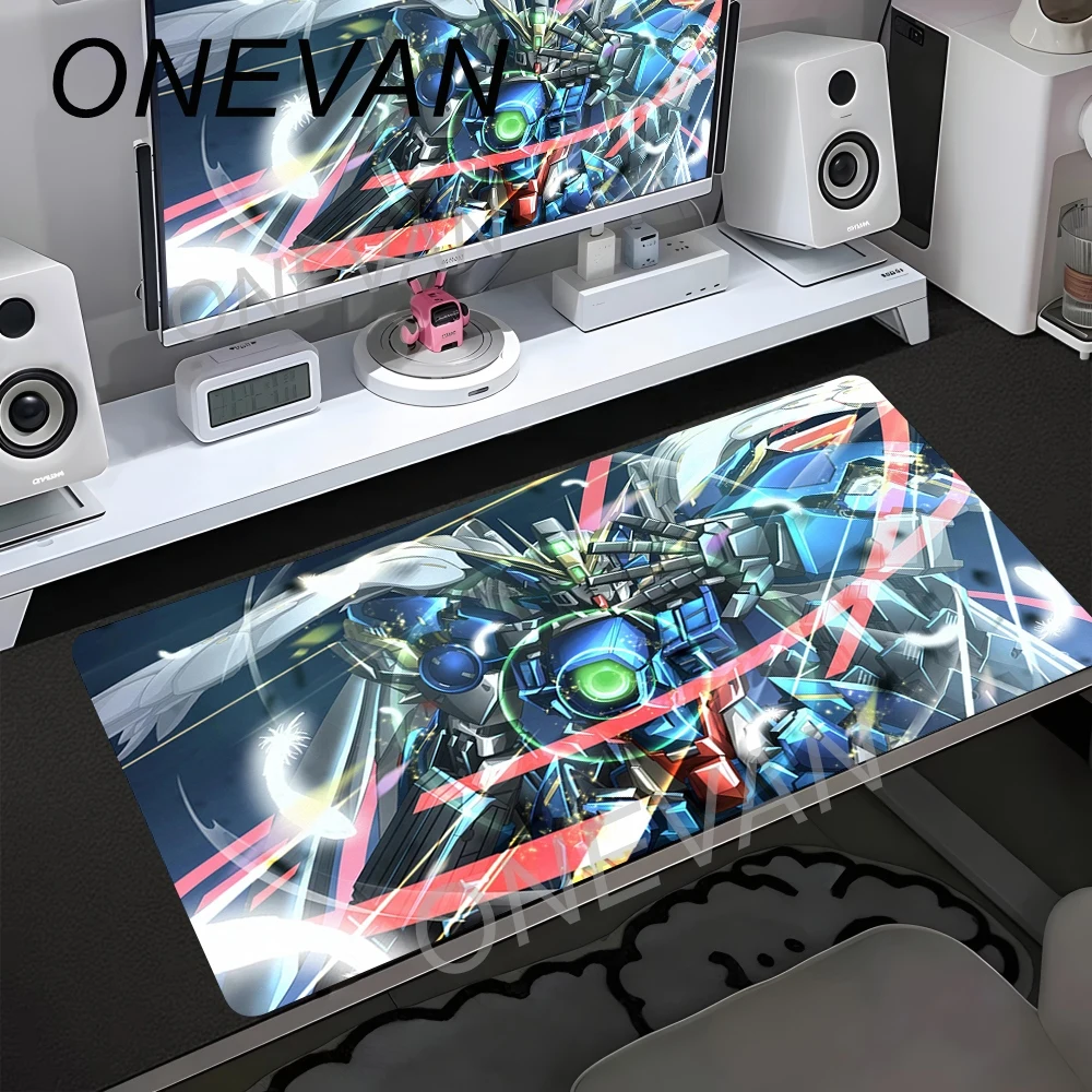 Фото Коврик для мыши Gundam, компьютерный коврик Varmilo, коврик для клавиатуры и мыши, аниме-аксессуары для геймеров, XXL коврик для стола, игровой коврик, нескользящий коврик для мыши №3