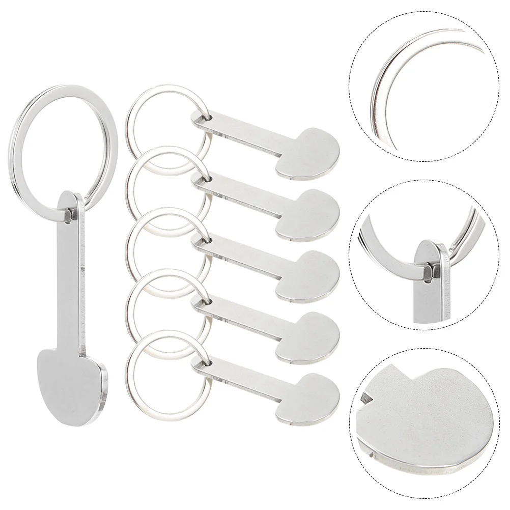 6Pcs Hanging Trolley Removers Convenient Trolley Tokens Stainless Token Keyrings
