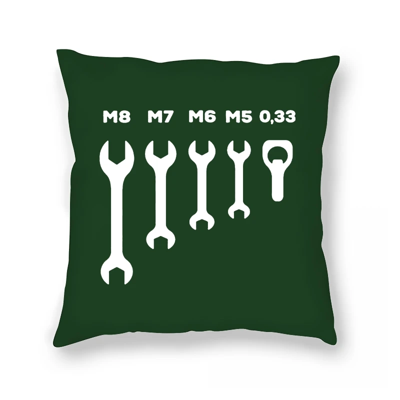 

REM long Pillow Case 's funny wrench jaw spanner beer car mechanic gift Design Round Collar Fitness Funny