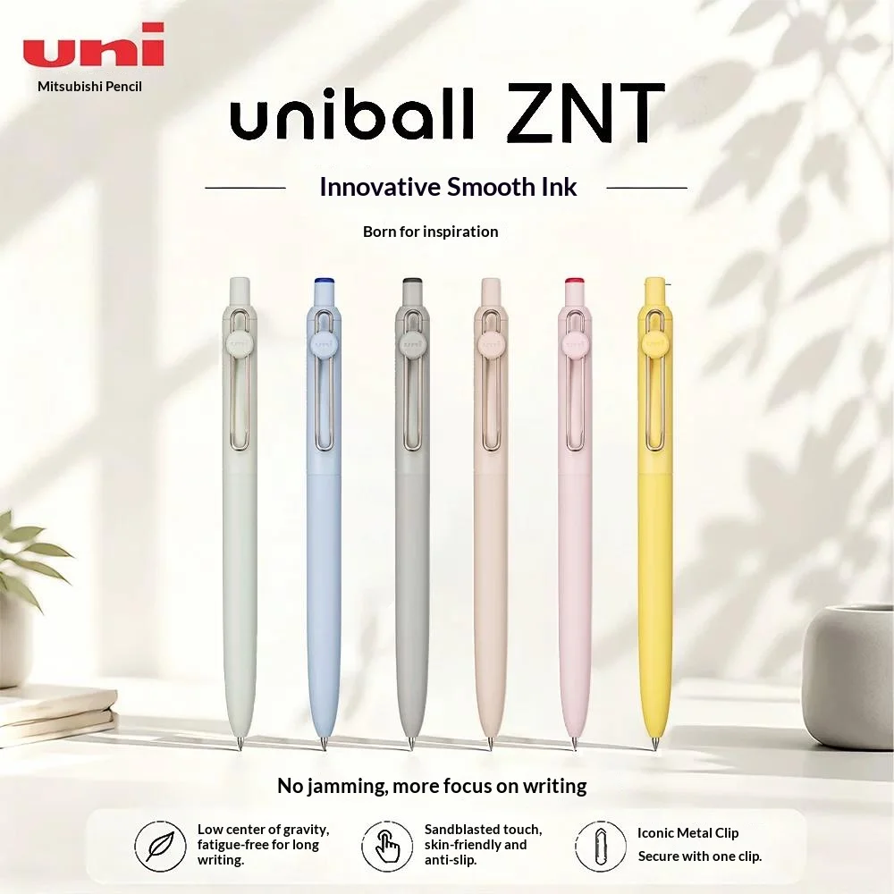 Фото Гелевые ручки Uni ZENTO серии UBN-ZS, пигментные чернила на водной основе, без размазывания, точность письма 0,5 мм, для студентов и современных профессионалов №2