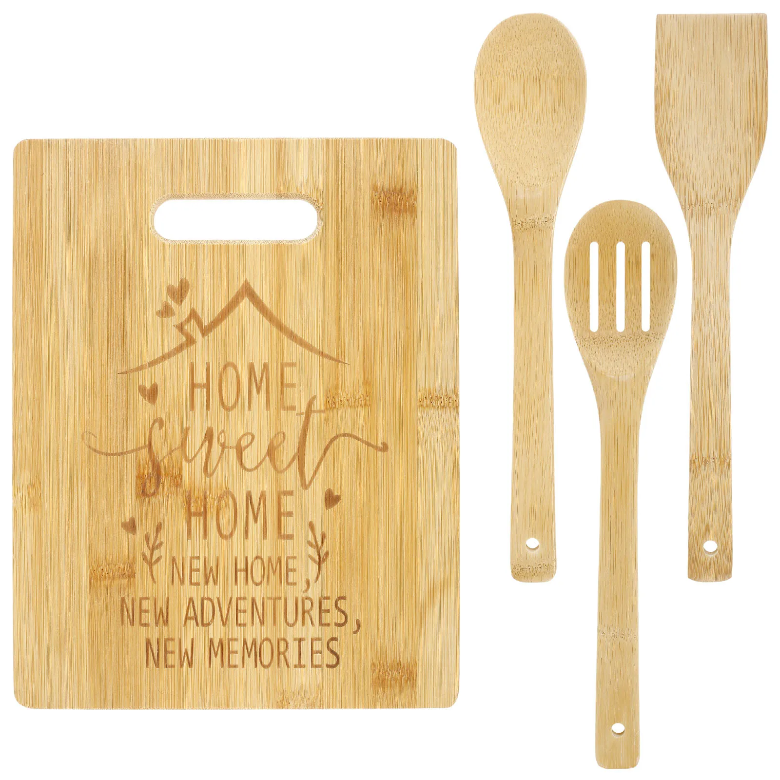 Набор разделочных досок и посуды бамбуковых кухонных принадлежностей