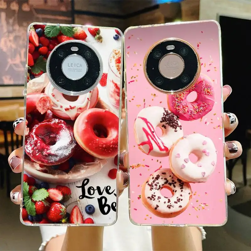 

Macaron donut Phone Case for Samsung S21 A10 for Redmi Note 7 9 for Huawei P30Pro Honor 8X 10i cover