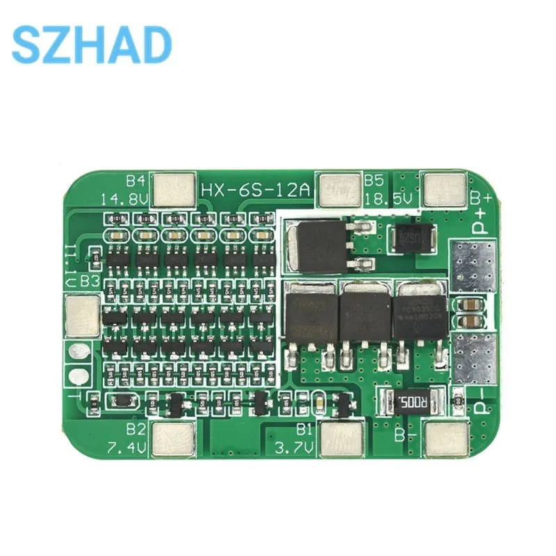 6S 15A 24V PCB Плата защиты BMS 22 2 В/25 В 18650/2700 Литий-ионный литий-ионный аккумулятор