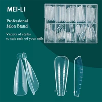120pcsbox quick building nail upper form clear full cover diy nail extension accessoires manicure tools dual forms tips