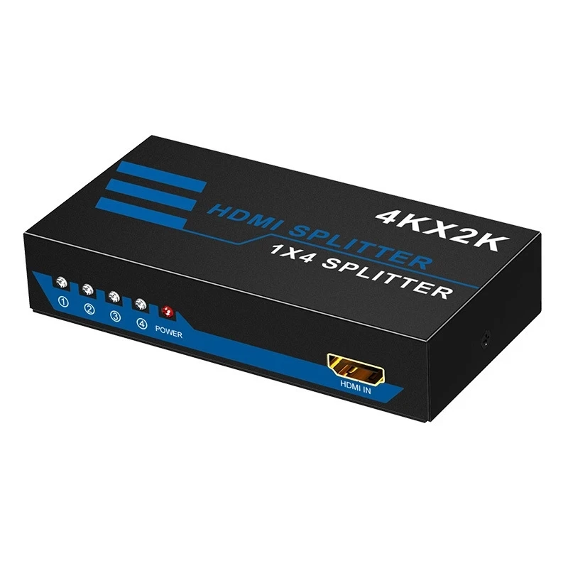 

Full HD HDMI Splitter 1 in 4 Out 4Kx2K@30Hz Audio Video Distributor Support 3D Duplicate 4 Screen for HDTV PC Xbox PS4 Projector