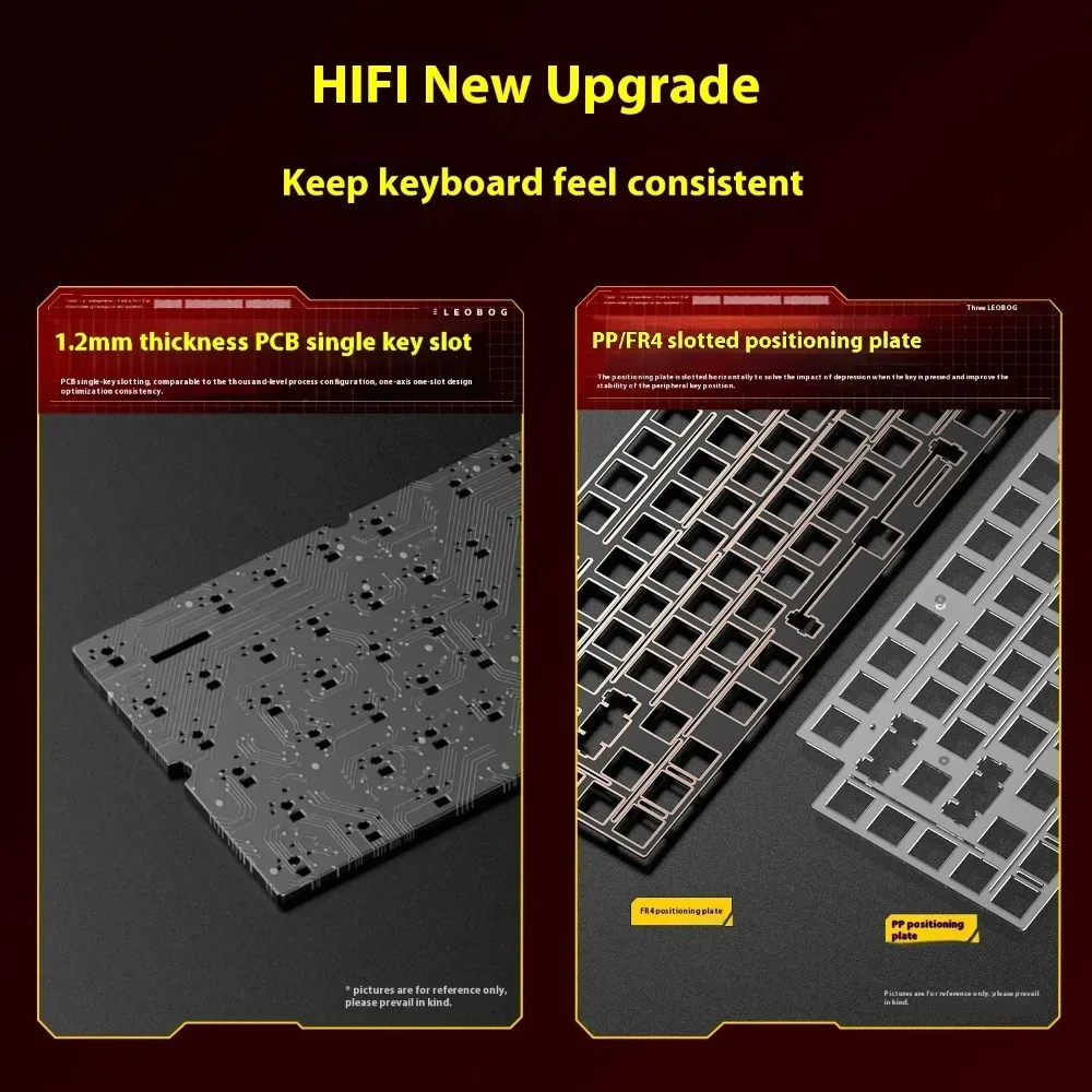 Фото Беспроводная механическая клавиатура Leobog Hi75C Pro из алюминия, кастомизируемая, трехрежимная, проводная, с возможностью горячей замены, для геймеров, с ручкой-кнобом №5