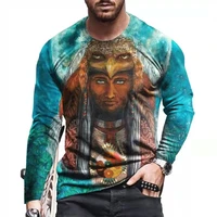 2022 indian culture 3d printing mens t shirt 2022 spring summer new o neck long sleeve t shirts tops mens clothing casual top