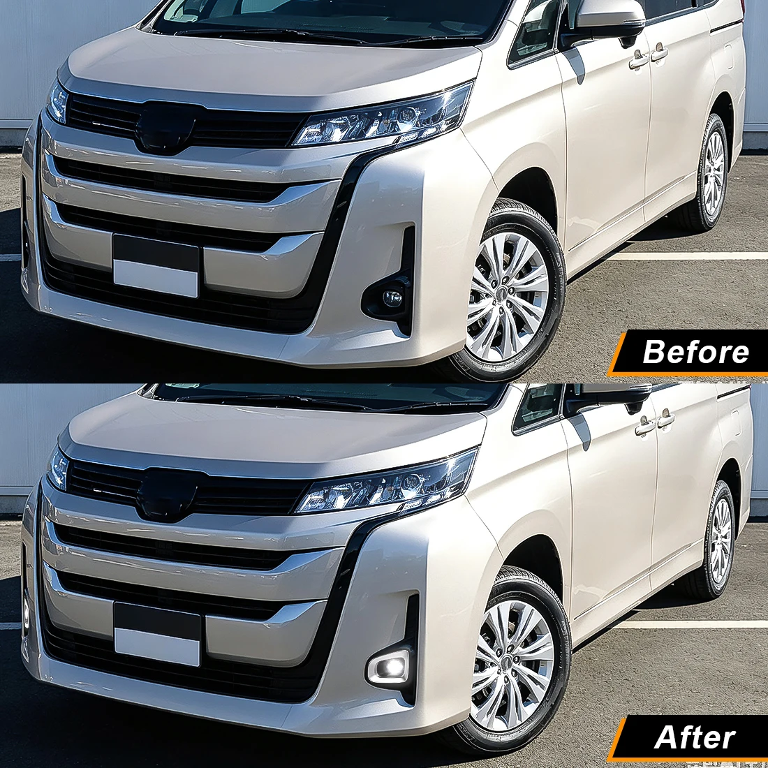 Светодиодные противотуманные фары DLAA для Toyota Noah Hybrid 2022-2025: передние дневные ходовые огни с проводкой (art.: 3920dc37be43e) - 3920dc37be43e