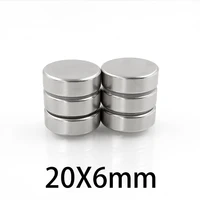 2510152030pcs 20x6 disc powerful strong magnetic magnets 20mm x 6mm round neodymium magnet n35 permanent magnet 206 mm