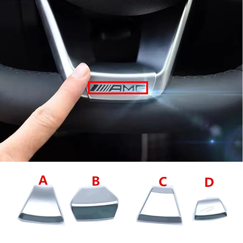 

Металлическая Наклейка на руль автомобиля, Обложка, эмблема, Стайлинг для Mercedes Benz AMG GLA CLA GLC GLE W211 W212 W213 W203 W204 W205