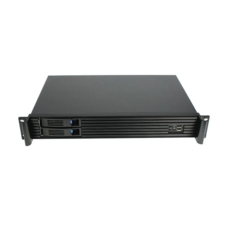 

19 inch 1.5U rackmount server chassis with 2 hot bays industrial server case for data storage