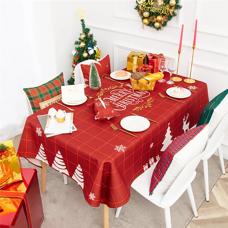 

New 3D Christmas Print Tablecloth Wedding Decoration Tablecloth Banquet Atmosphere Tablecloth New Year Decoration Toalha De Mesa