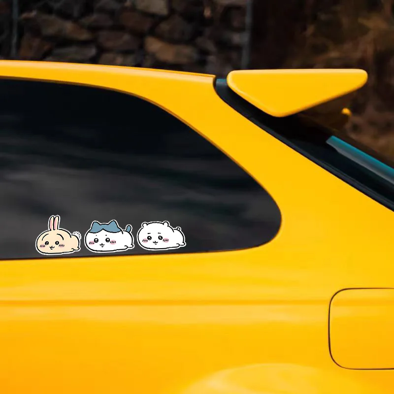 Jiykawa автомобильные наклейки Chiikawa Xiaoba Usaqi аниме милые настенные украшения