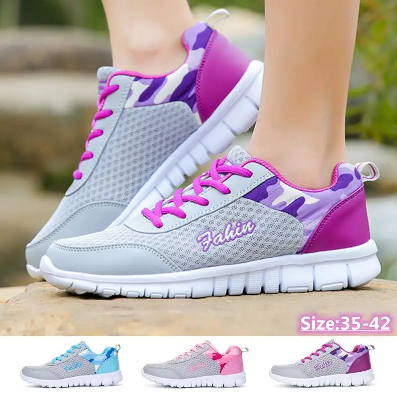 Running Shoes Women Sneakers Comfortable Breathable Tennis Shoes Lightweight Outdoor Casual Sports Footwears Lace-up