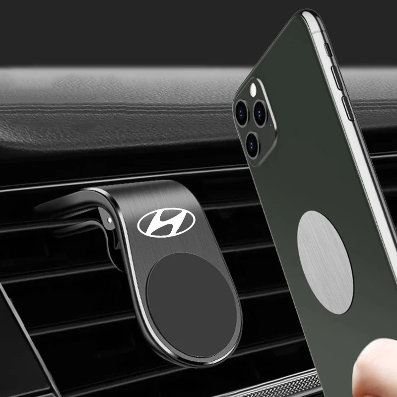 Car Mobile Metal Magnetic Phone Holder For Hyundai Tucson IX35 I30 I20 Kona Coupe Veloster I40 Genesis Creta Accessories