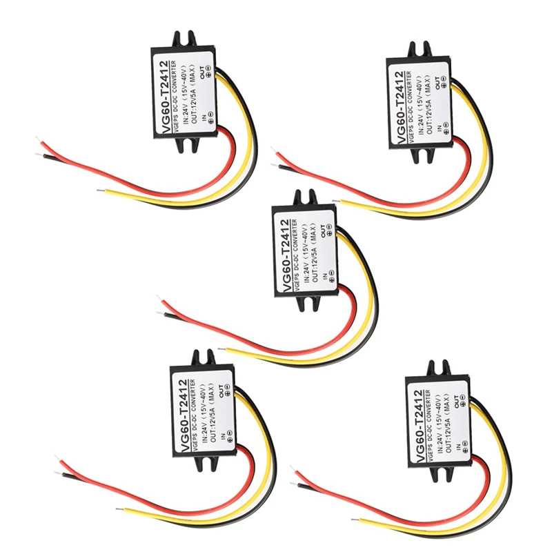 

5X Voltage Converter Transformer Voltage Transformer 24V DC To 12V DC