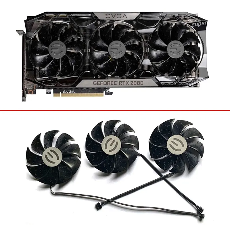 3 шт. вентилятор для графической карты EVGA GeForce RTX 2080 TI FTW3 | Компьютеры и офис