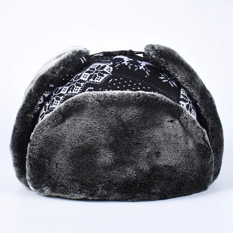Женская зимняя шапка-ушанка из искусственного меха теплая снежная шапка 2024